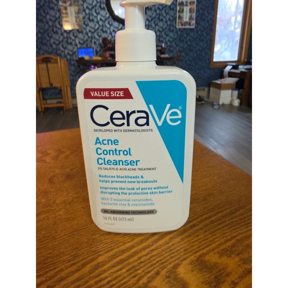 Cerave Acne Control Cleanser 2% Salicylic Acid Acne Treatment 16.oz ,Exp:06/2025